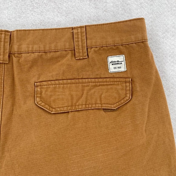 Eddie Bauer Workwear Ripstop Cargo Shorts Men 38 Beige Utility 10" Inseam Hiking - Picture 7 of 14